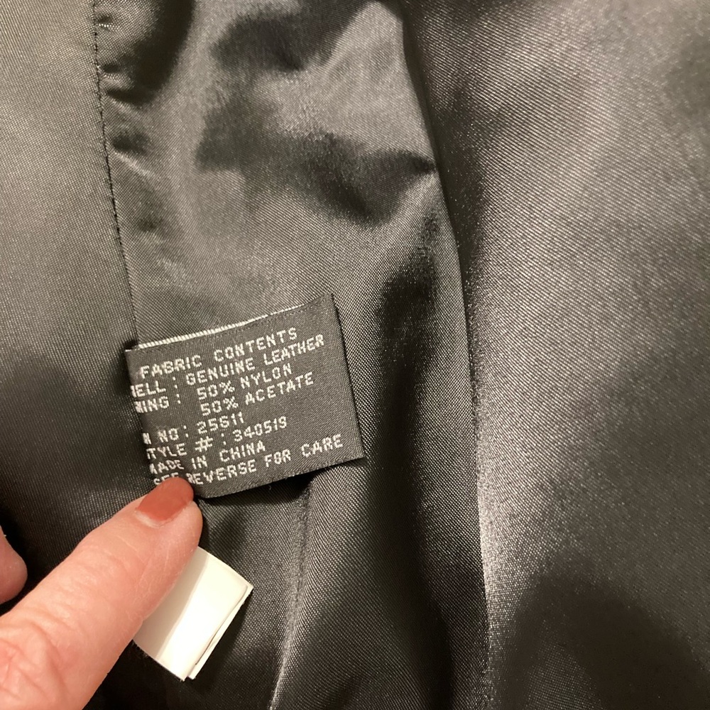 Ladies Jones New York genuine black leather jacket size M - Picture 5 of 11
